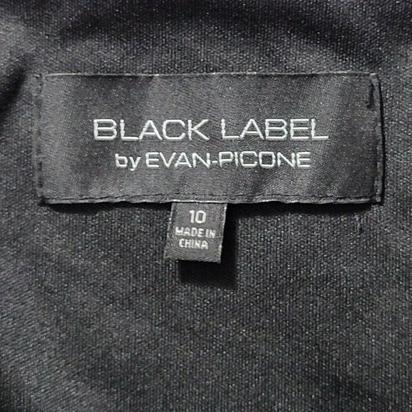 Evan Picone Fit N Flare Dress Size 10 Black White Short Sleeve Pullover Lined - Picture 6 of 8